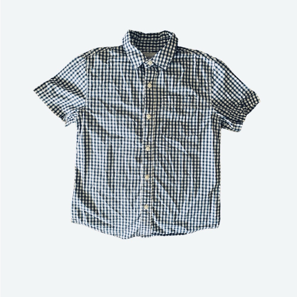 NWOT Boys Short Sleeve Button Up Size L